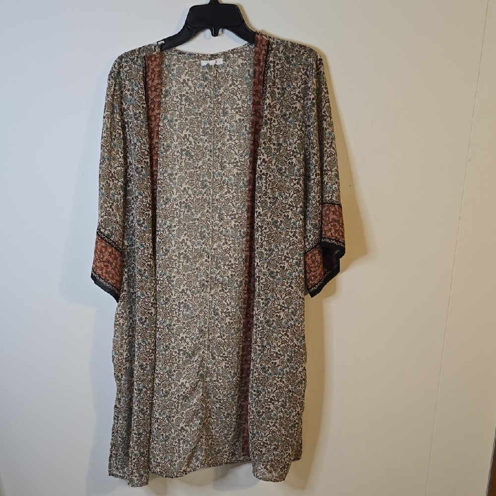 Maurices Floral Print Kimono